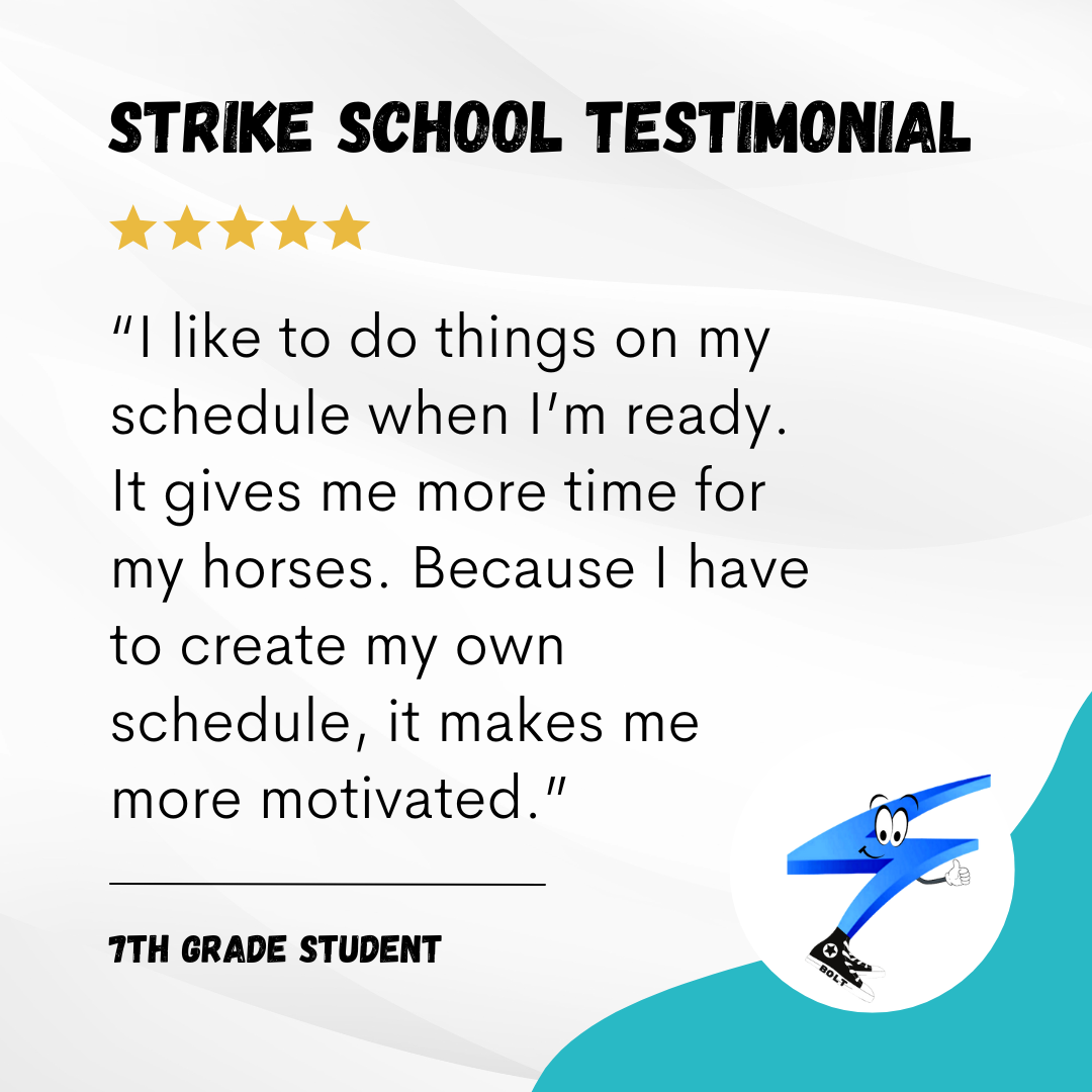 Strike School Testimonial - K-12 Online School