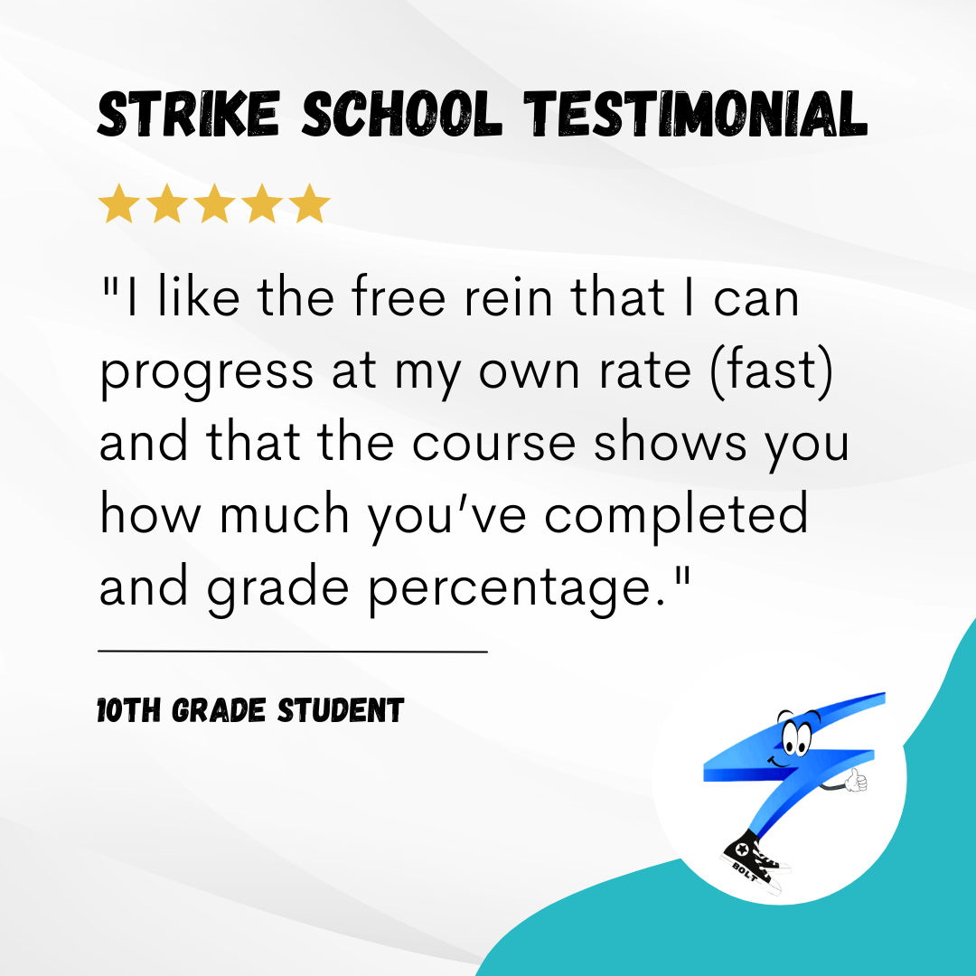 Strike School Testimonial - K-12 Online School